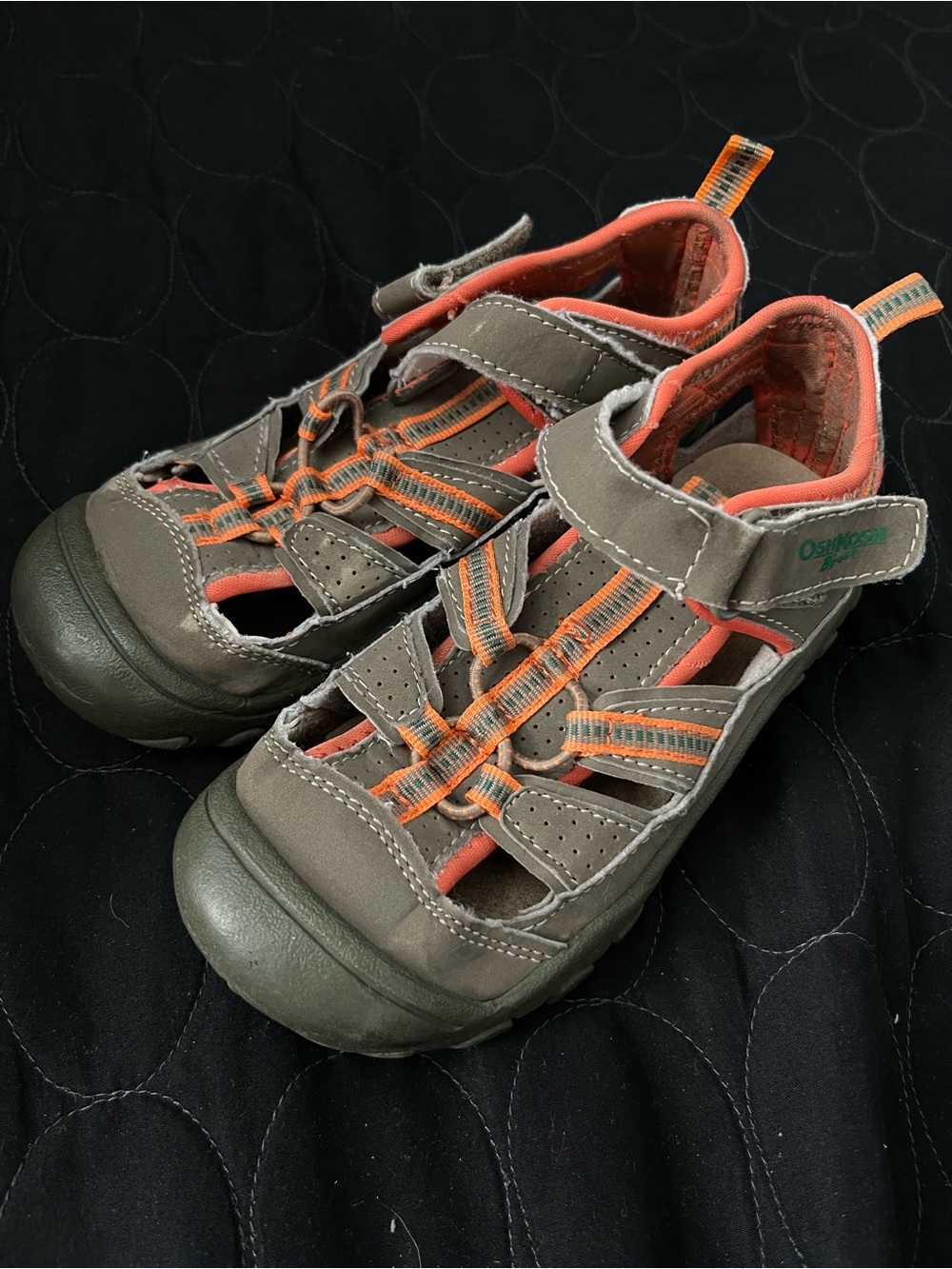 OshKosh B'gosh Olive and Orange Kids Closed-Toe Sandals